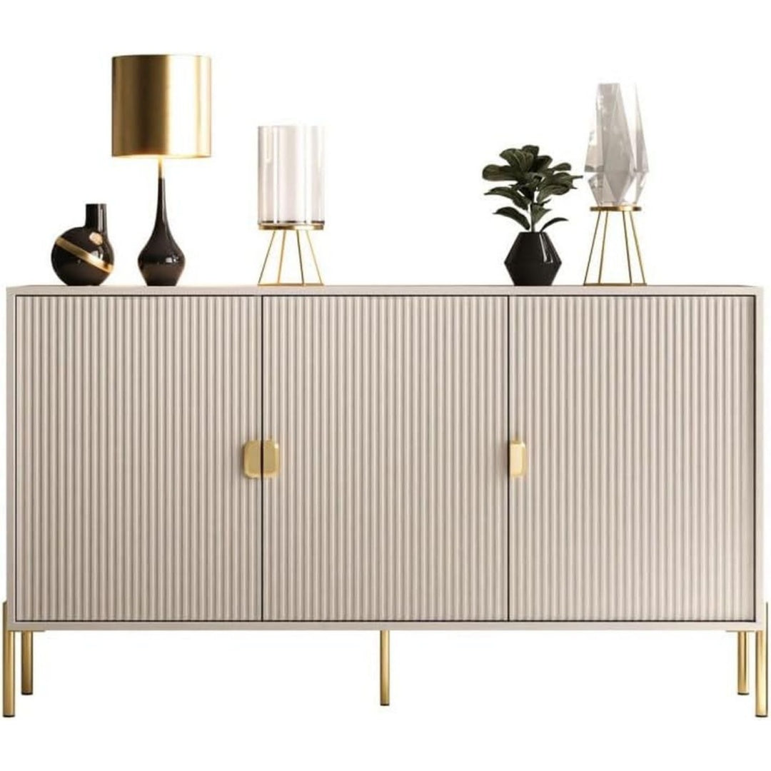 Sideboard mit Reliefstrukturen und matten Oberflaechen