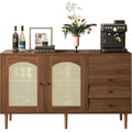 Sideboard mit Flechtoptik und beschichteten Flaechen
