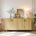 Sideboard verbindet Metallgriffe und ein Metallgestell