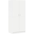Der Kleiderschrank nimmt mit 80 x 52 x 180 cm Gestalt an
