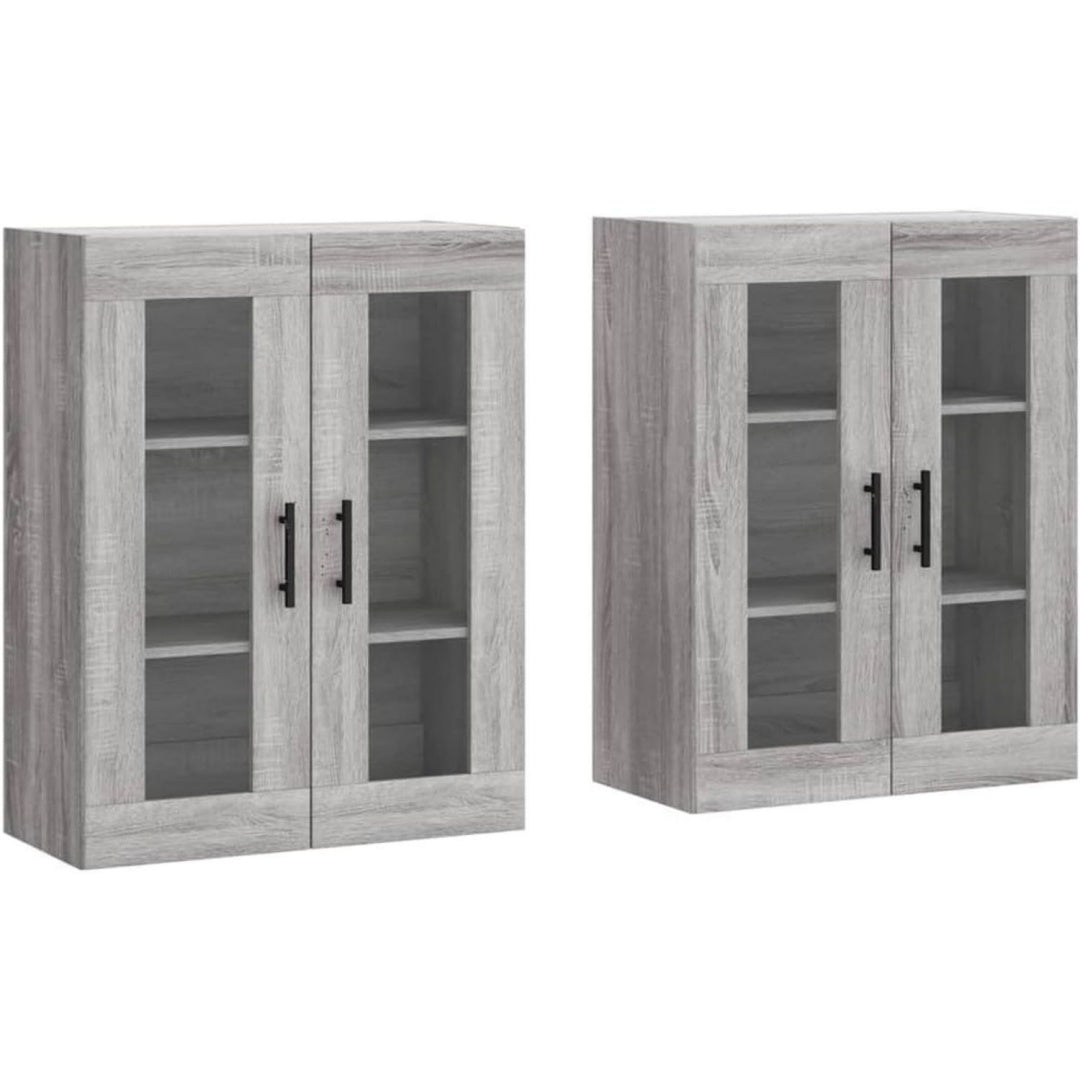 Sideboard verbindet Glastueren und eine Wandmontage