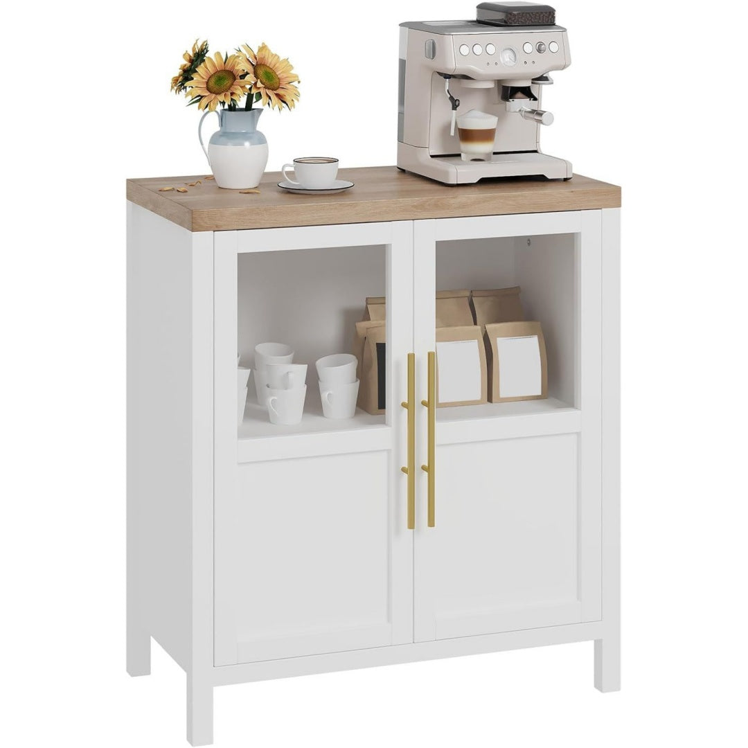 Sideboard mit Glastueren und verstellbaren Ablagen