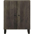 Sideboard aus Massivholz und Mangoholz in Schwarz und Naturbraun